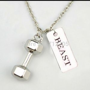 BEAST Mode fitness Weightlifting Necklace